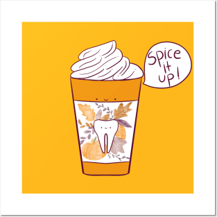 Pumpkin Spice Latte Molar Cup Posters and Art